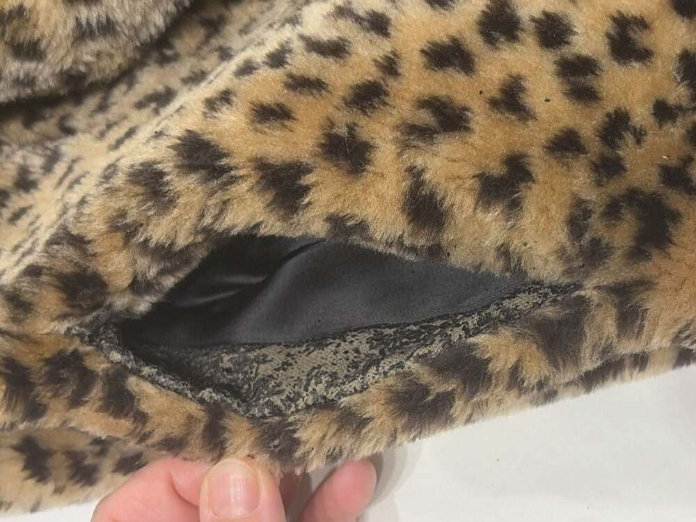 Vintage Monterey Fashions Leopard Print Faux Fur Swing Coat XL - Picture 10 of 12